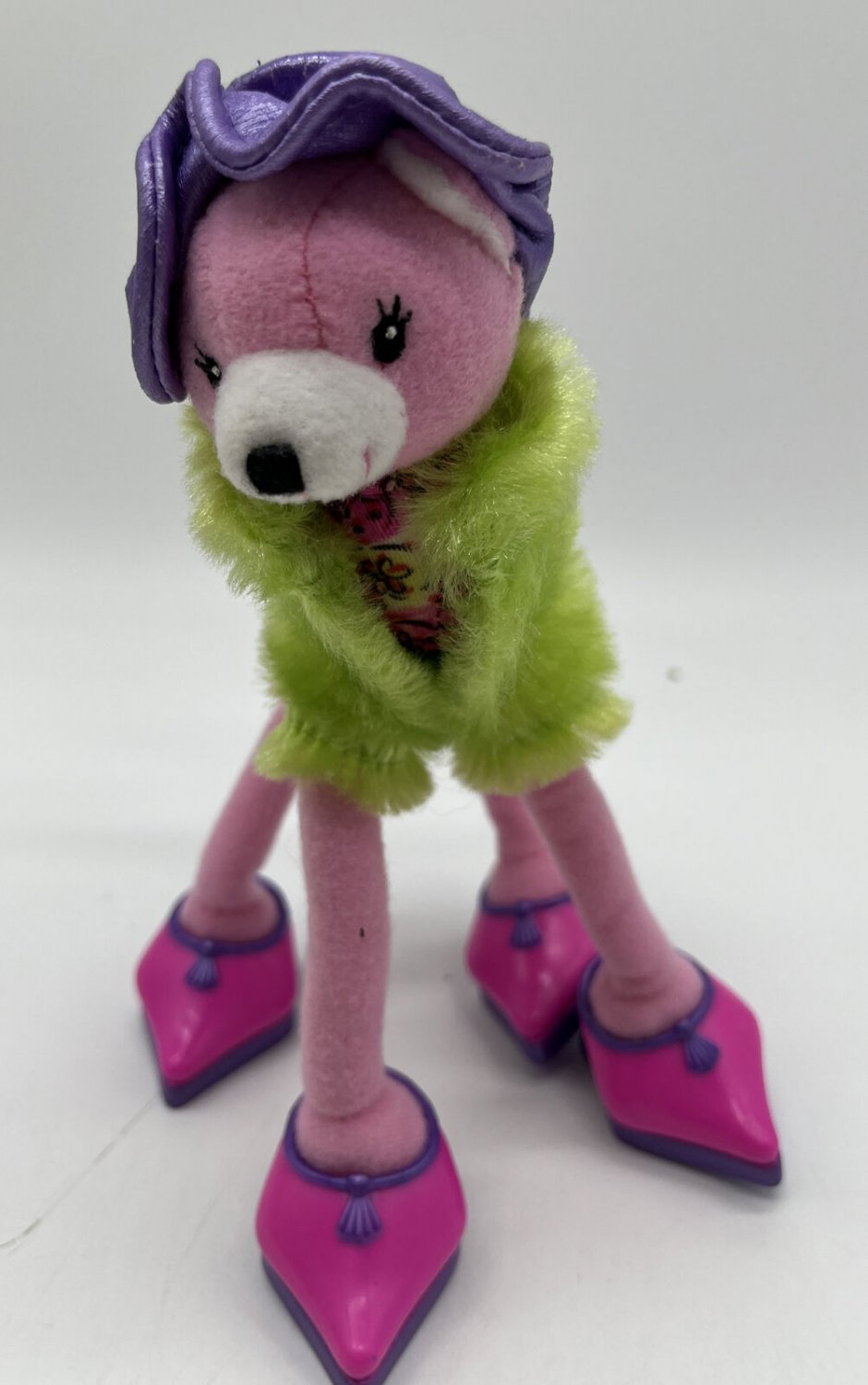 Mattel 2002 Barbie Pose Me Pets Blissa Pink Shopping Kitty Soft and Posable VTG