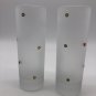 Handmade Polka Dot Hand Painted High Ball Tumbler Frosted Glasses Beautiful
