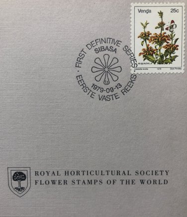 Royal Horticultural Society Flower Stamp First Day Cover 1979 S. African