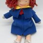Eden Madeline Plush Doll 1990 Eden Yellow Felt Hat Blue Dress 14&acirc;��
