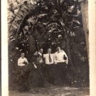 1940s Photo 3.5" x 2.5" Post Wedding Party Hawaii Men Buddies 4 Military Leave