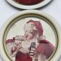 Coca Cola SANTA CLAUS Coaster Set of 12 Metal Tin 1980s Coca-Cola Co.