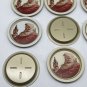 Coca Cola SANTA CLAUS Coaster Set of 12 Metal Tin 1980s Coca-Cola Co.