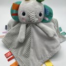 Bright Start Taggies Elephant Lovey Baby Security Blanket Infant Plush Grey Palm