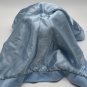 Carters Elephant Lovey 15" Security Blanket Blue Velour Satin Rattle Stripe 2015
