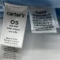 Carters Elephant Lovey 15" Security Blanket Blue Velour Satin Rattle Stripe 2015