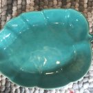 Aqua Leaf Pottery Pond Dish Mid Century Modern MCM RETRO ART DECO