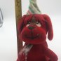 Dakin PET DREAMS by R. Dakin RED DOG BEAR sawdust Velvet BIRTHDAY PARTY HAT