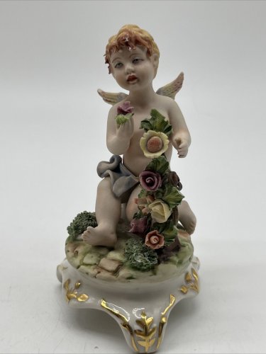 Vintage Bisque Cherub Angel Floral Garden Figurine: Brinn&acirc;��s, Pittsburgh, PA