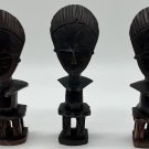 African Fertility Dolls Hand Carved Wooden Figures 7 Inches Set Of 3