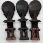 African Fertility Dolls Hand Carved Wooden Figures 7 Inches Set Of 3