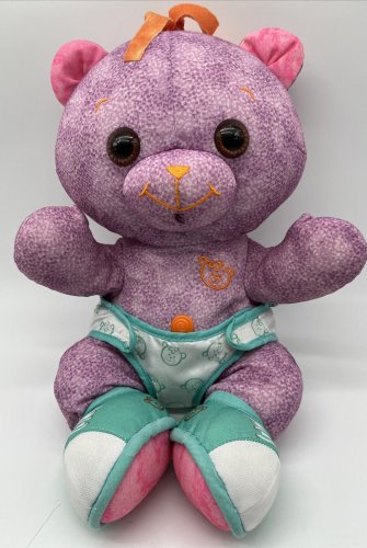 Jakks Pacific Doodle Bear 16.5&acirc;�� Plush Purple With Diaper 2006