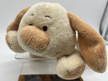 Goffa "My First Friend" PUPPY DOG Rattle Plush Baby Lovey Beige SCARCE