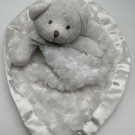 Blankets and Beyond Plush Security Baby Lovey White Teddy Bear Swirls 12'