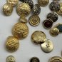 Metal Brass Gold Silver Bronze Tone Buttons Military Nautical Scarce 40 Pcs