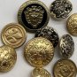 Metal Brass Gold Silver Bronze Tone Buttons Military Nautical Scarce 40 Pcs