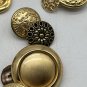 Metal Brass Gold Silver Bronze Tone Buttons Military Nautical Scarce 40 Pcs