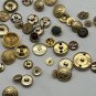 Metal Brass Gold Silver Bronze Tone Buttons Military Nautical Scarce 40 Pcs