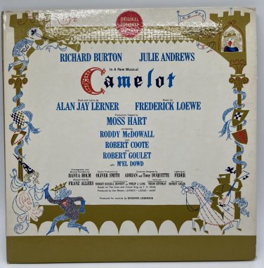 Camelot Record Ablum Vinyl LP 1960's Broadway Original Cast Columbia Records