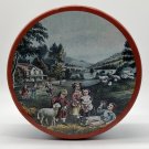 Currier & Ives Decorware Tin "The Four Seasons of Life: Childhood"  8”