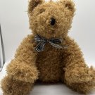 Melissa & Doug 15" CURLY Cuddly Brown Teddy Bear Plush Huggable Soft CLEAN!