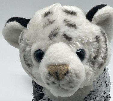 Wild Republic White Tiger Cub Plush 10&acirc;�� Blue Eyes Flippable Sequined SCARCE