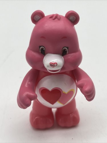 CARE BEARS Modern Love a Lot BEAR JOINTED VINYL FIGURE  3.25"