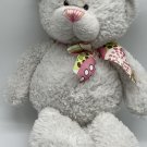 BABY GANZ 14” PLUSH STUFFED WHITE TEDDY BEAR FRANKLIN B2560 PINK NOSE