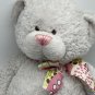 BABY GANZ 14â PLUSH STUFFED WHITE TEDDY BEAR FRANKLIN B2560 PINK NOSE