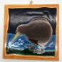 A TE HUIA GLAZED DECORATIVE TILE FROM NEW ZEALAND WITH KIWI BIRD 6”