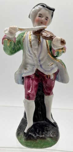 German Porcelain figurine Regency gentleman With Violin Numbered 1406 Antique