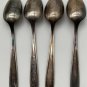 Community Plate 1921 silver plate "Grosvenor" pattern Lot of 4 Teaspoons