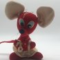 Jerry Elsner Sawdust Stuffed Red Mouse Jerry Elsner Made in Japan 1960s 5&acirc;��
