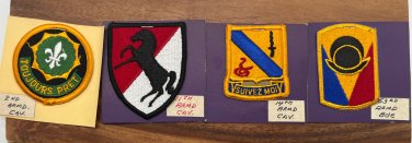 US Army Armored Cavalry Regiment Dress uniform Badges 3.5" patch Set 4
