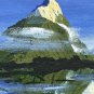 Anson Oil Painting Mountain Blue Green Lake Framed 18&acirc;��x14&acirc;�� Signed