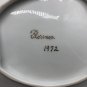 Hand Painted White Roses Robin Egg Blue Porcelain Signed Trinket Dish Nappy