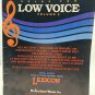 Solos for Low Voice Volume 2 Sheet Music Book Lexicon Performance Tracks 1981
