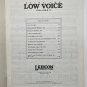 Solos for Low Voice Volume 2 Sheet Music Book Lexicon Performance Tracks 1981
