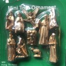 Christmas Collection MiniTree Decoration Gold/Glitter Nativity Mini Tree