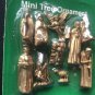 Christmas Collection MiniTree Decoration Gold/Glitter Nativity Mini Tree