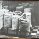 B&W Photo Rome ITALY Bags of Coffee Beans Imports 4”x 3”