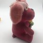 PET DREAMS by R. Dakin PINK DOG BEAR sawdust Velvet Holding Flower Daisy
