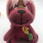 PET DREAMS by R. Dakin PINK DOG BEAR sawdust Velvet Holding Flower Daisy