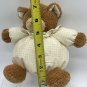 CARTERS GINGHAM PLAID YELLOW TAN BEAR  MARK BABY RATTLE SCARCE 7&acirc;��