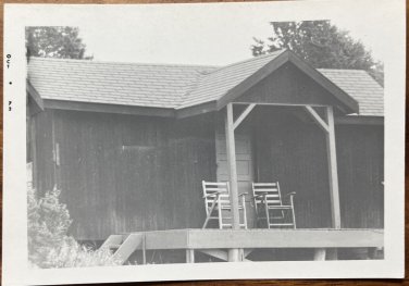 B&W Photo Front Porch Sitting Chairs Vacation Home 5&acirc;�� x 3.5&acirc;��