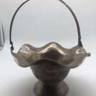 Silver Plated Brass Basket Bucket  Made In India AMC NY Needs Polish