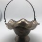 Silver Plated Brass Basket Bucket  Made In India AMC NY Needs Polish