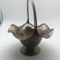 Silver Plated Brass Basket Bucket  Made In India AMC NY Needs Polish