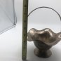 Silver Plated Brass Basket Bucket  Made In India AMC NY Needs Polish