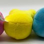 Peeps Bean Bag Plush Chicks Bunny Lot of 3 (Pink, Yellow and Blue) 5"